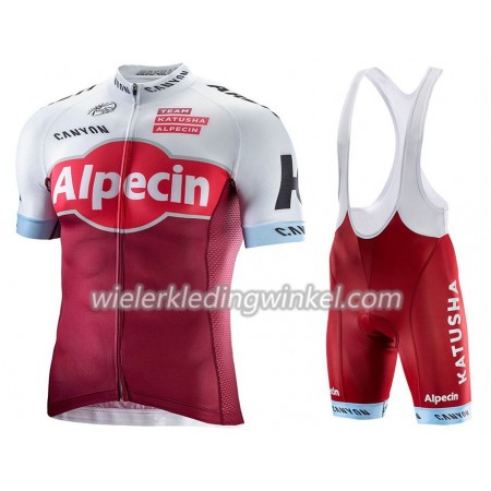 Set Fietsshirt + Korte Koersbroek 2017 Team Katusha Alpecin N001
